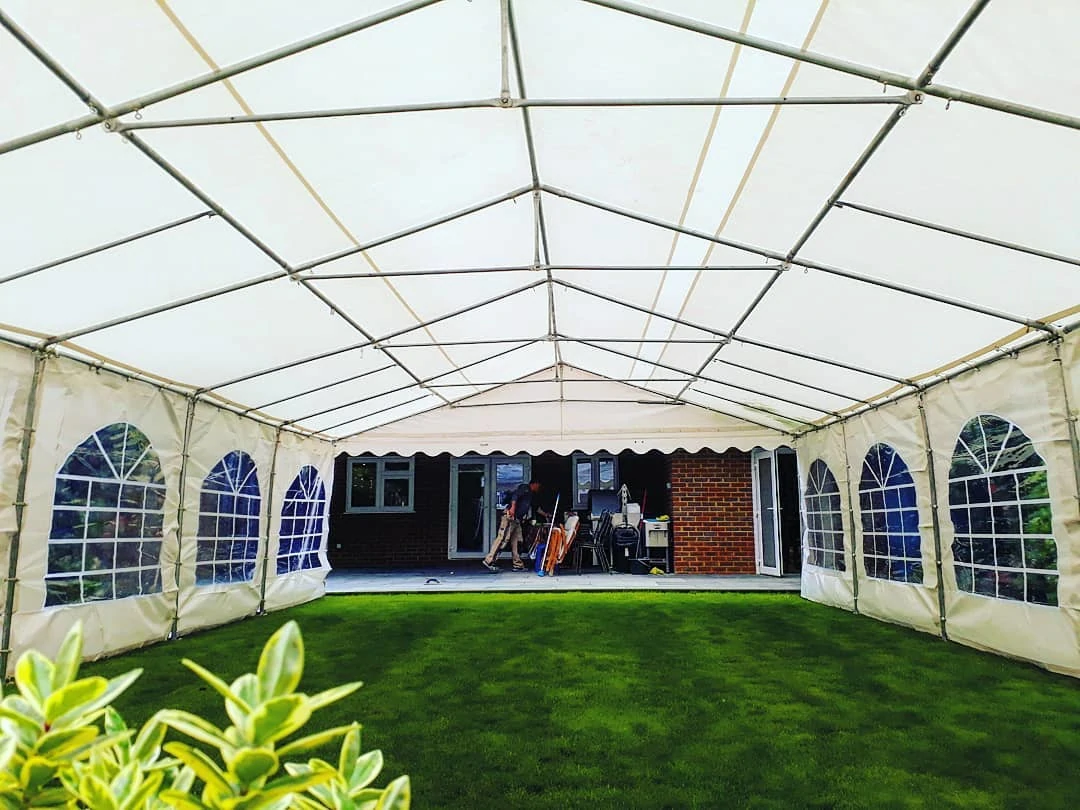 Galvanized steel marquee framework