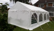 4m x 8m Classic Marquee with white 500gsm PVC roof and 380gsm sides