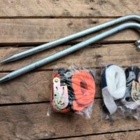 Marquee tie downs (2 stakes, 2 ratchet straps)