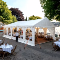 3m x 10m classic white pvc marquee with heavy duty frame and strong covers