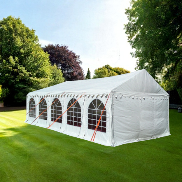 3m x 10m PVC marquee with waterproof and fire retardant covers, strong steel frame
