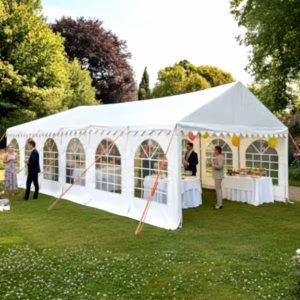 3x12m Commercial 500gsm PVC Marquee with ground bars and roof braces
