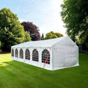 3m x 12m white PVC marquee with steel frame