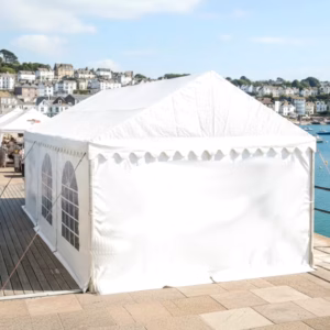 3x5m heavy duty commercial PVC marquee with ground bars and steel frame