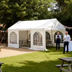 3x6m Commercial 500gsm PVC Marquee with ground bars and roof braces