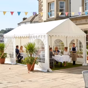 3x6m Professional 650gsm PVC Marquee with ground bars and roof braces