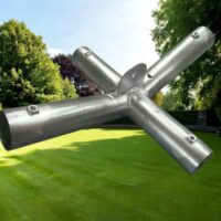 marquee spare part 4 way apex connector with tab for 6m wide marquees