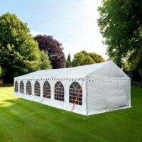 4x14m Complete Classic Marquee - Heavy Duty 500gsm PVC White - DIY Marquees