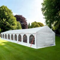 4x18m Complete Classic Marquee - Heavy Duty 500gsm PVC White - DIY Marquees