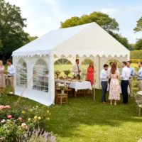 4m x 4m heavy-duty PVC marquee with waterproof 500gsm covers