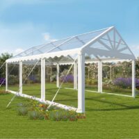 4m x 6m clear roof PVC marquee with strong steel frame