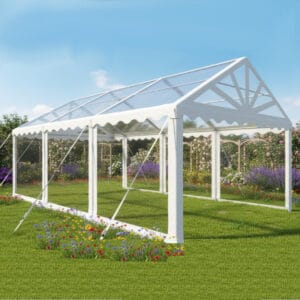 4m x 6m clear roof PVC marquee with strong steel frame