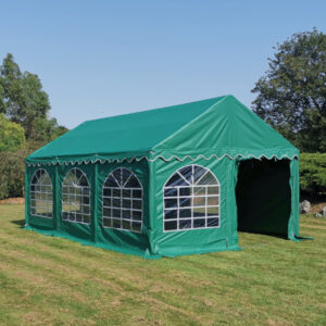 4m x 6m Green PVC Marquee with fire retardant covers