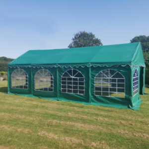 4m x 8m Green PVC Marquee with Steel frame and ground bars