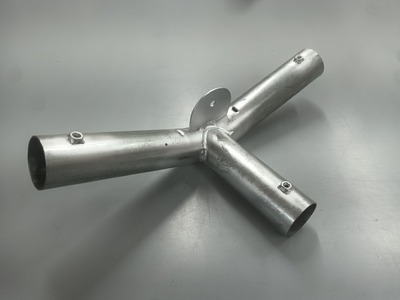 6m Wide Party Tent Part 8 -  3 way curved apex connector 42mm steel