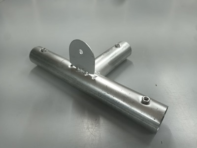 6m Wide Party Tent Part 11 - 3 way flat connector with tab 42mm steel