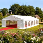 6m x 12m Classic marquee with waterproof and fire retardant PVC covers