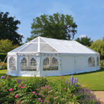 6m x 12m oval clear roof pvc marquee with strong steel frame