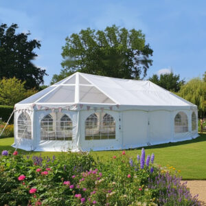 6m x 12m oval clear roof pvc marquee with strong steel frame