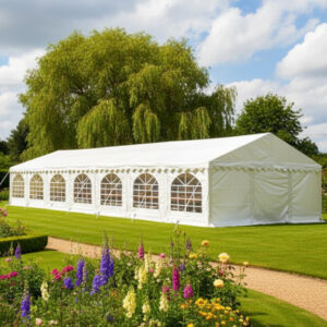 6m x 14m commercial PVC marquee with strong steel frame and fire retardant covers