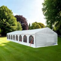 6x18m Complete Premium Marquee - Heavy Duty 650gsm PVC White (42mm Frame) - DIY Marquees