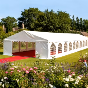 6m x 20m Classic marquee with waterproof and fire retardant PVC covers
