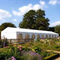 6m x 20m heavy duty 650gsm PVC marquee with 54mm galvanised steel frame waterproof and fire retardant