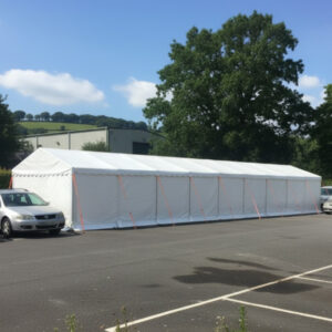 6m x 20m storage marquee with waterproof covers, strong steel corrosion resistant frame and fire retardant PVC
