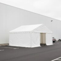6m x 4m storage marquee with strong steel frame and white PVC