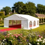 6m x 6m Classic marquee with waterproof and fire retardant PVC covers
