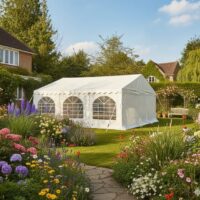 6m x 6m professional 650gsm PVC marquee with fire retardant covers and strong 42mm galvansied frame