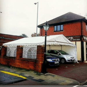6m x 6m storage marquee with heavy duty steel frame and PVC covers