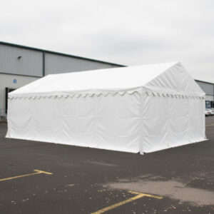 6m x 8m storage marquee with strong 500gsm PVC and galvanised steel frame