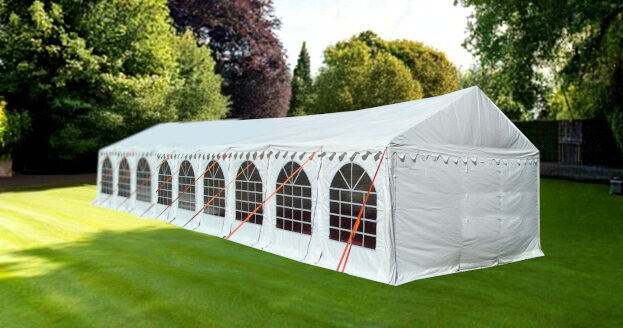 3m x 18m commercial marquee with durable PVC covers and anti corrosion steel frame