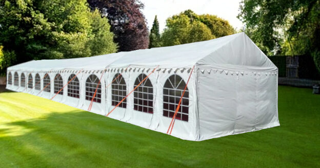 3m x 24m steel frame marquee with waterproof and fire retardant PVC roof & sides