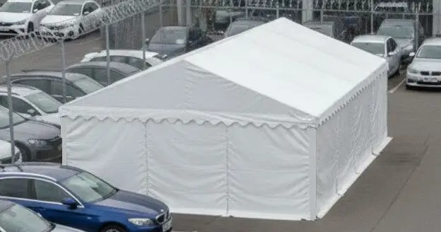 6m x 10m Storage marquee with strong steel frame, PVC covers and extra braces