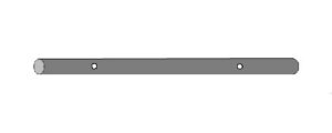 6m Deluxe Marquee Part 3 - 194cm Eaves Purlin Bar 50mm Steel
