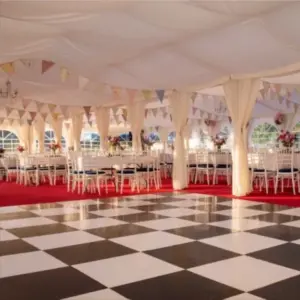 Flat Marquee Roof Linings, Wall Linings, Curtains and Swags