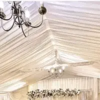 Pleated Marquee Roof Linings, pleated wall linings and swags