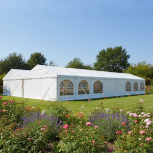 12m x 24m white pvc marquee with fire proof covers and strong steel frame
