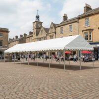 4m x 10m roof only PVC marquee without sides