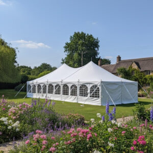 6m x 12m modular traditional white 560gsm PVC marquee with extra strong Aluminium Poles