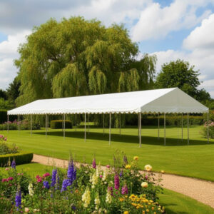 6m x 14m white PVC roof only marquee without sides