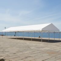 6m x 16m white PVC marquee without sides
