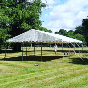 6m x 8m white PVC roof only marquee without sides