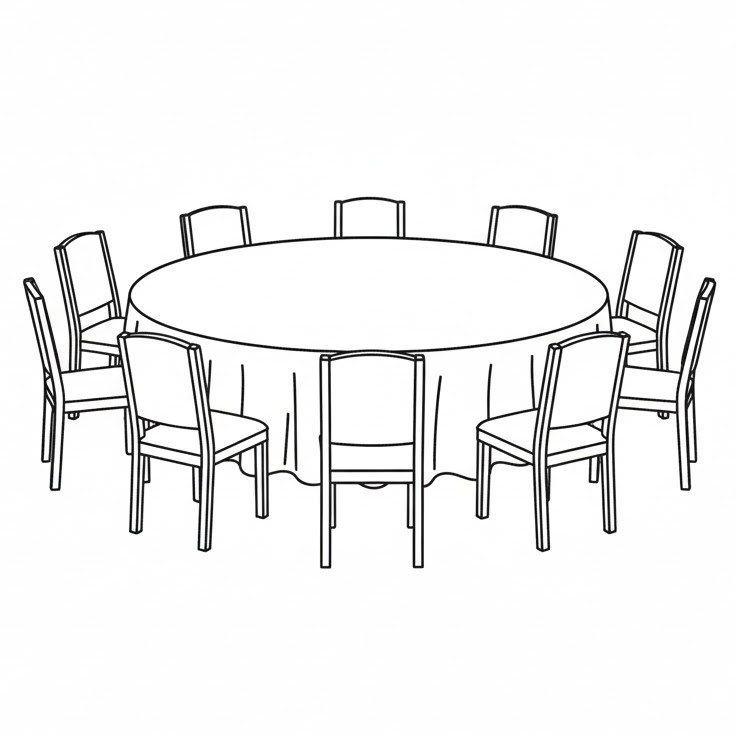 Round tables icon