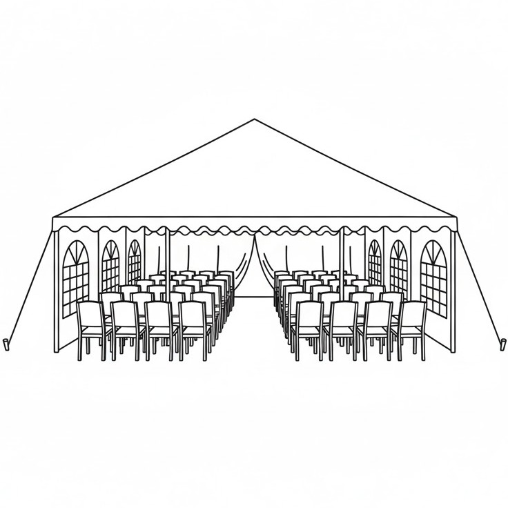 Theatre style seating icon