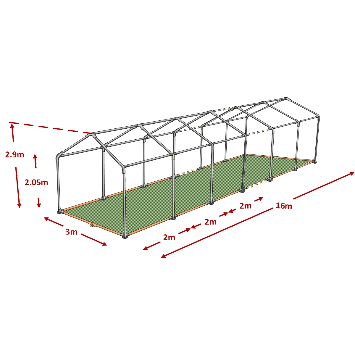 3x16m standard plus framework diagram