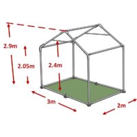 3x2m Advanced 38/42mm Marquee Framework Diagram