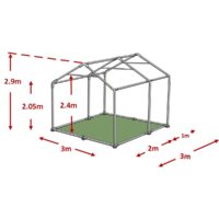 3x3m Advanced 38/42mm Marquee Framework Diagram